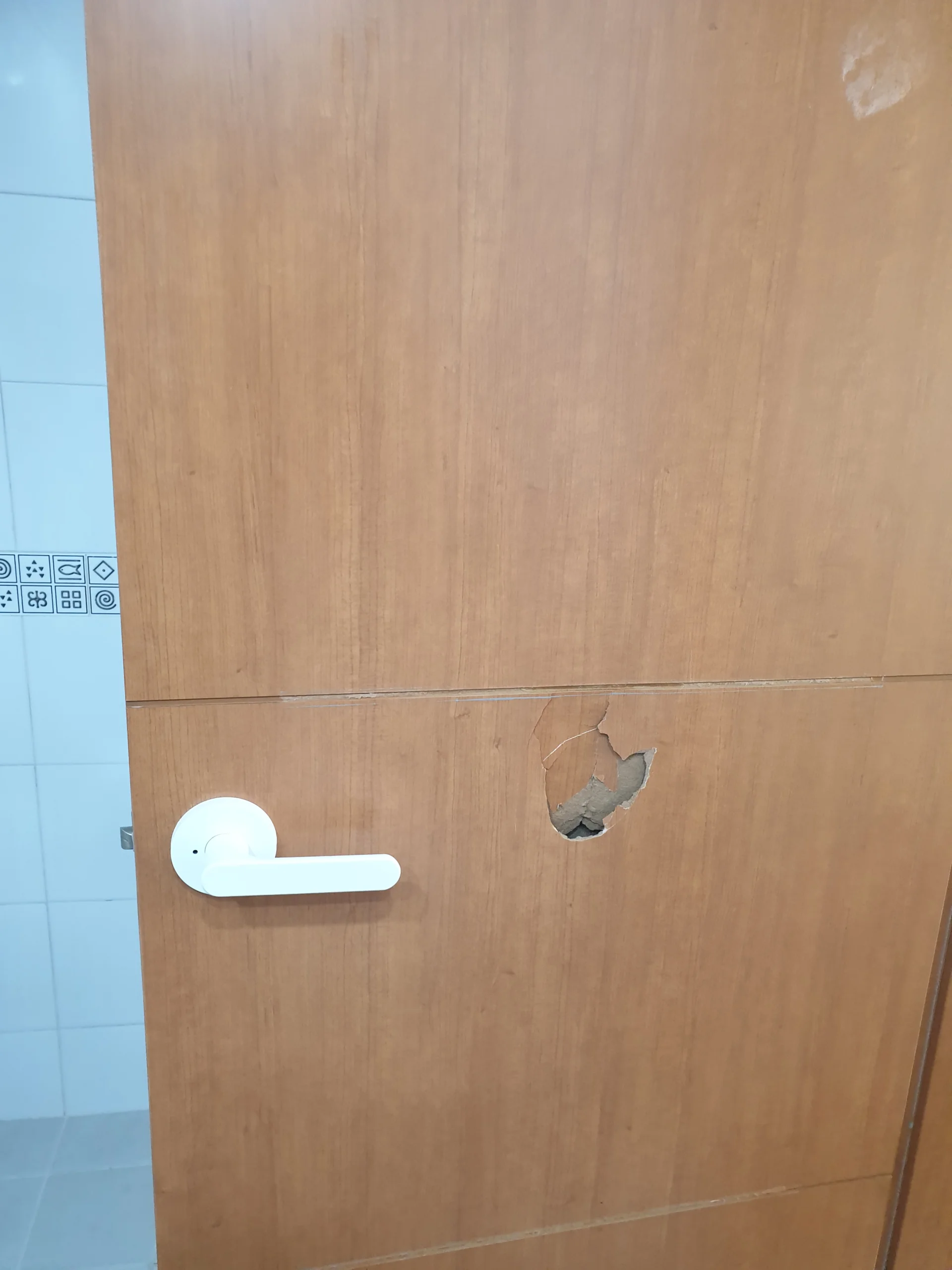 문 손상 보수 전